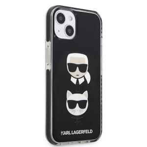 Оригинален твърд гръб KARL LAGERFELD Karl & Choupette Head KLHCP13STPE2TK - iPhone 13 mini черен - Img 4