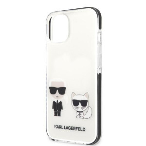Оригинален твърд гръб KARL LAGERFELD Karl & Choupette KLHCP13STPEKCW - iPhone 13 mini бял - Img 6