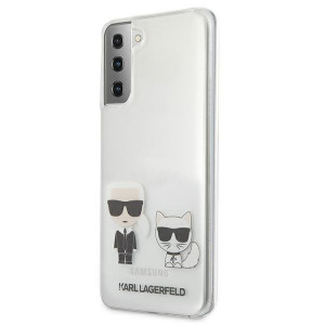 Оригинален твърд гръб KARL LAGERFELD Karl & Choupette KLHCS21 5GMCKTR - Samsung Galaxy S21+ 5G прозрачен - Img 2