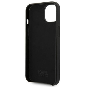 Оригинален твърд гръб KARL LAGERFELD Leather Perforated Logo KLHCP14MFWHK - iPhone 14 Plus черен - Img 7