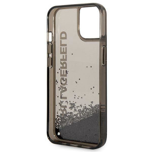 Оригинален твърд гръб KARL LAGERFELD Liquid Glitter Elong KLHCP14SLCKVK - iPhone 14 черен - Img 7