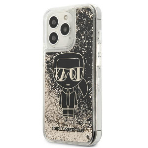 Оригинален твърд гръб KARL LAGERFELD Liquid Glitter Gatsby KLHCP13XLGGKBK - iPhone 13 Pro Max черен - Img 2