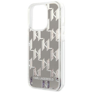 Оригинален твърд гръб KARL LAGERFELD Liquid Glitter Monogram KLHCP14LLMNMS - iPhone 14 Pro сребрист - Img 6
