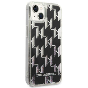Оригинален твърд гръб KARL LAGERFELD Liquid Glitter Monogram KLHCP14MLMNMK - iPhone 14 Plus черен - Img 4
