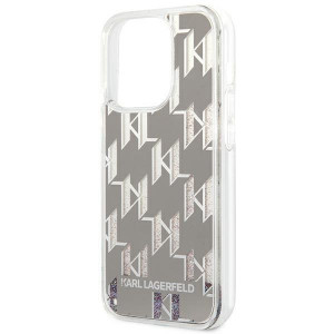 Оригинален твърд гръб KARL LAGERFELD Liquid Glitter Monogram KLHCP14XLMNMS - iPhone 14 Pro Max сребрист - Img 6