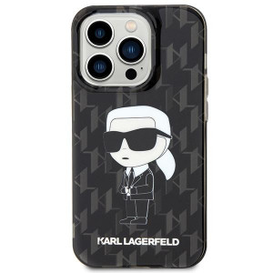 Оригинален твърд гръб KARL LAGERFELD Monogram Ikonik - iPhone 15 Pro Max прозрачен - Img 3