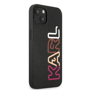 Оригинален твърд гръб KARL LAGERFELD Multipink Brand KLHCP13SPCOBK - iPhone 13 mini черен - Img 4