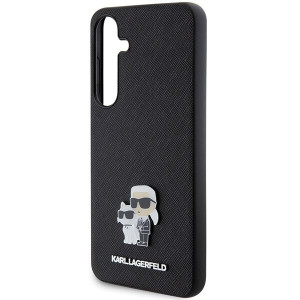 Оригинален твърд гръб KARL LAGERFELD Saffiano Karl & Choupette Metal Pin KLHCS24MPSAKCMPK - Samsung Galaxy S24+ S926 hardcase черен - Img 6