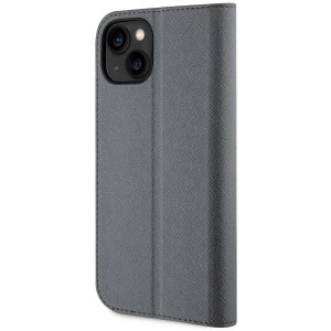 Оригинален твърд гръб KARL LAGERFELD Saffiano Karl & Choupette KLBKP14SSANKCPG - iPhone 14 сребрист - Img 2