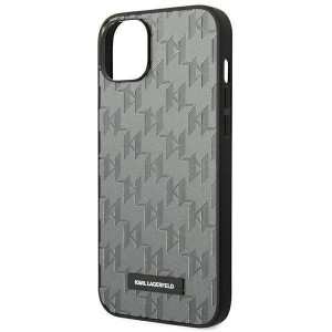 Оригинален твърд гръб KARL LAGERFELD Saffiano Mono Metal Logo KLHCP14MSAKLHPG - iPhone 14 Plus сив - Img 6