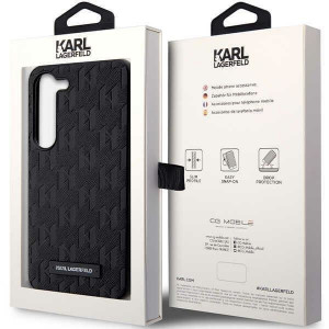 Оригинален твърд гръб KARL LAGERFELD Saffiano Mono Metal Logo KLHCS23SSAKLHPK - Samsung Galaxy S23 черен - Img 8
