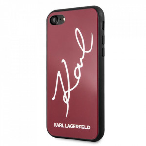 Оригинален твърд гръб KARL LAGERFELD Signature Glitter KLHCI8DLKSRE - iPhone 7 / 8 червен - Img 6