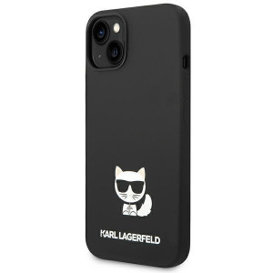 Оригинален твърд гръб KARL LAGERFELD Silicone Choupette Body KLHCP14MSLCTBK - iPhone 14 Plus черен - Img 2