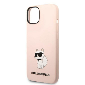 Оригинален твърд гръб KARL LAGERFELD Silicone Choupette KLHCP14MSNCHBCP - iPhone 14 Plus розов - Img 6