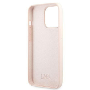 Оригинален твърд гръб KARL LAGERFELD Silicone Ikonik Karl & Choupette KLHMP13XSSKCI MagSafe - iPhone 13 Pro Max светлорозов - Img 7
