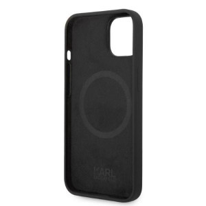 Оригинален твърд гръб KARL LAGERFELD Silicone Ikonik KLHMP14MSNIKBCK MagSafe - iPhone 14 Plus черен - Img 7