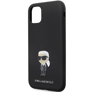 Оригинален твърд гръб KARL LAGERFELD Silicone Ikonik Metal Pin KLHCN61SMHKNPK case - iPhone 11 черен - Img 6