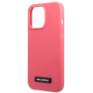Оригинален твърд гръб KARL LAGERFELD Silicone Plaque KLHCP13LSLMP1PI - iPhone 13 Pro циклама - Img 6