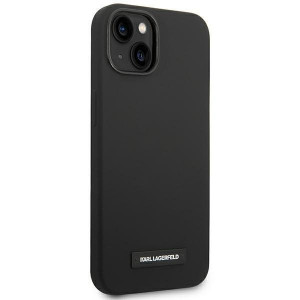 Оригинален твърд гръб KARL LAGERFELD Silicone Plaque KLHMP14SSLMP1K MagSafe - iPhone 14 черен - Img 4