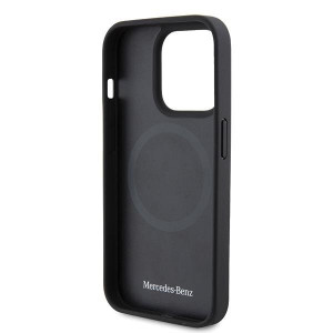 Оригинален твърд гръб MERCEDES Leather & Alu MagSafe - iPhone 15 Pro Max сребрист - Img 7