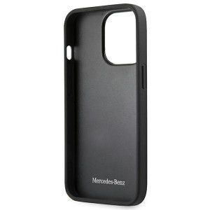 Оригинален твърд гръб MERCEDES Leather Meshed Metal Logo MEHCP13LMBLBK - iPhone 13 Pro черен - Img 7
