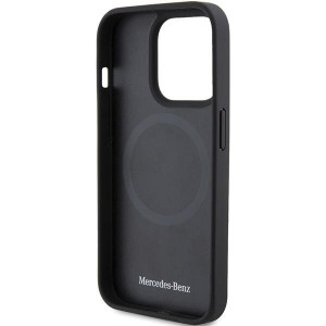 Оригинален твърд гръб MERCEDES Smooth Leather MagSafe - iPhone 15 Pro черен - Img 7
