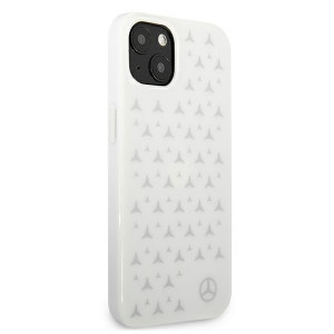 Оригинален твърд гръб MERCEDES Stars MEHCP13MESPWH - iPhone 13 сребърен бял - Img 4