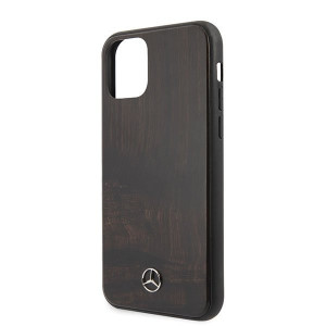 Оригинален твърд гръб MERCEDES Wood MEHCN58VWOBR - iPhone 11 Pro кафяв - Img 3