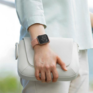 Плетена каишка UNIQ Aspen - Apple Watch 40mm SE / 40mm Series 6 / 40mm Series 5 / 40mm Series 4 / 38mm Series 3 / 38mm Series 2 / 38mm (1st gen) oxford blue - Img 10