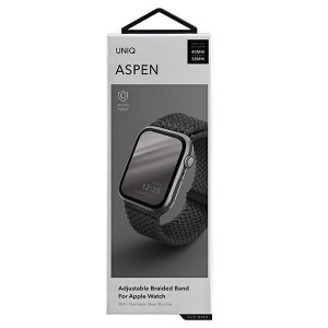 Плетена каишка UNIQ Aspen - Apple Watch 40mm SE / 40mm Series 6 / 40mm Series 5 / 40mm Series 4 / 38mm Series 3 / 38mm Series 2 / 38mm (1st gen) цвят гранит - Img 11