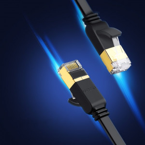Плосък интернет кабел UGREENRJ45 cat.7 STP LAN 10 Gb/s 10m черен (NW106 11265) - Img 6