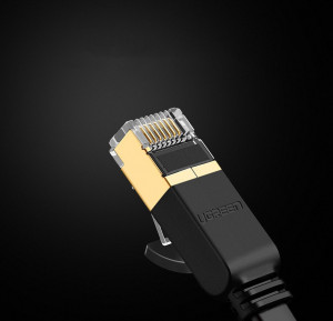 Плосък интернет кабел UGREENRJ45 cat.7 STP LAN 10 Gb/s 10m черен (NW106 11265) - Img 13