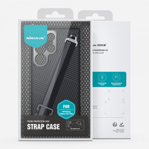 Подсилен гръб с каишка за китка Nillkin Strap - Samsung Galaxy S23 Ultra син - Img 5