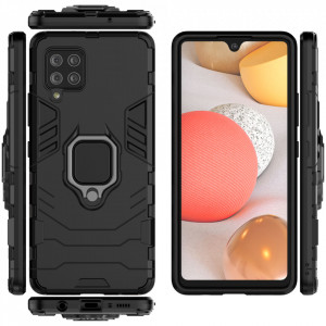 Подсилен гръб с магнитна стойка Ring Armor - Samsung Galaxy A42 5G черен - Img 5