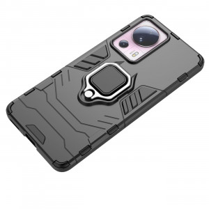 Подсилен гръб с магнитна стойка Ring Armor - Xiaomi 13 Lite черен - Img 10