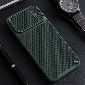 Подсилен гръб с подвижно покритие за камерата NILLKIN Textured S - iPhone 14 Pro Max тъмнозелен - Img 15