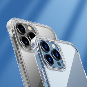 Подсилен гръб JOYROOM Defender със стойка - iPhone 13 прозрачен - Img 3