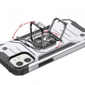 Подсилен гръб WOZINSKY Ring Armor със стойка - iPhone 14 сребрист - Img 5