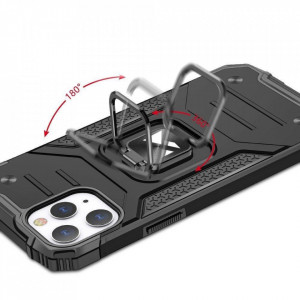 Подсилен гръб WOZINSKY Ring Armor със стойка - iPhone 14 Pro черен - Img 5