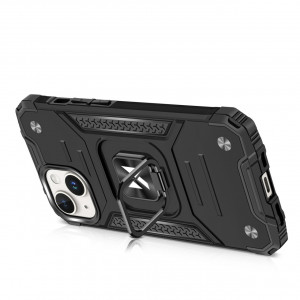 Подсилен гръб WOZINSKY Ring Armor със стойка - iPhone 15 розов - Img 4