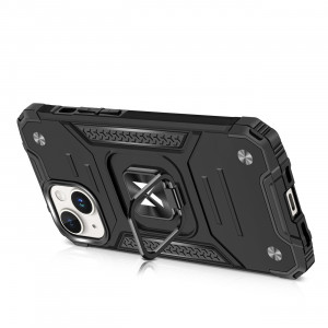 Подсилен гръб WOZINSKY Ring Armor със стойка - iPhone 15 Plus червен - Img 4