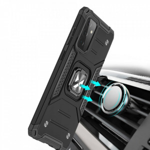 Подсилен гръб WOZINSKY Ring Armor със стойка - Samsung Galaxy A72 червен - Img 2