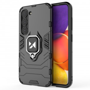 Подсилен гръб WOZINSKY Ring Armor със стойка - Samsung Galaxy S23+ черен - Img 2