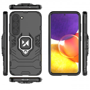 Подсилен гръб WOZINSKY Ring Armor със стойка - Samsung Galaxy S23+ черен - Img 5