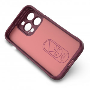 Подсилен гъвкав гръб Magic Shield - iPhone 14 Pro бордо - Img 2