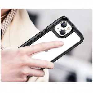 Прозрачен гръб с гел рамка Outer Space - iPhone 14 черен - Img 5