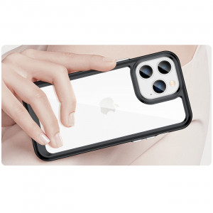 Прозрачен гръб с гел рамка Outer Space - iPhone 14 Pro Max черен - Img 4