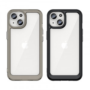 Прозрачен гръб с гел рамка Outer Space - iPhone 15 син - Img 3