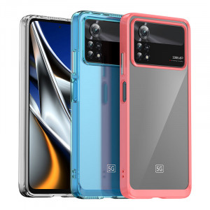 Прозрачен гръб с гел рамка Outer Space - Xiaomi Poco X4 Pro 5G син - Img 4