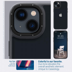 Прозрачен гръб с рамка CASEOLOGY Skyfall - iPhone 14 Plus черен мат - Img 7